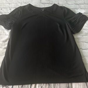Lane Bryant Black with Ruffle Sleeves Top